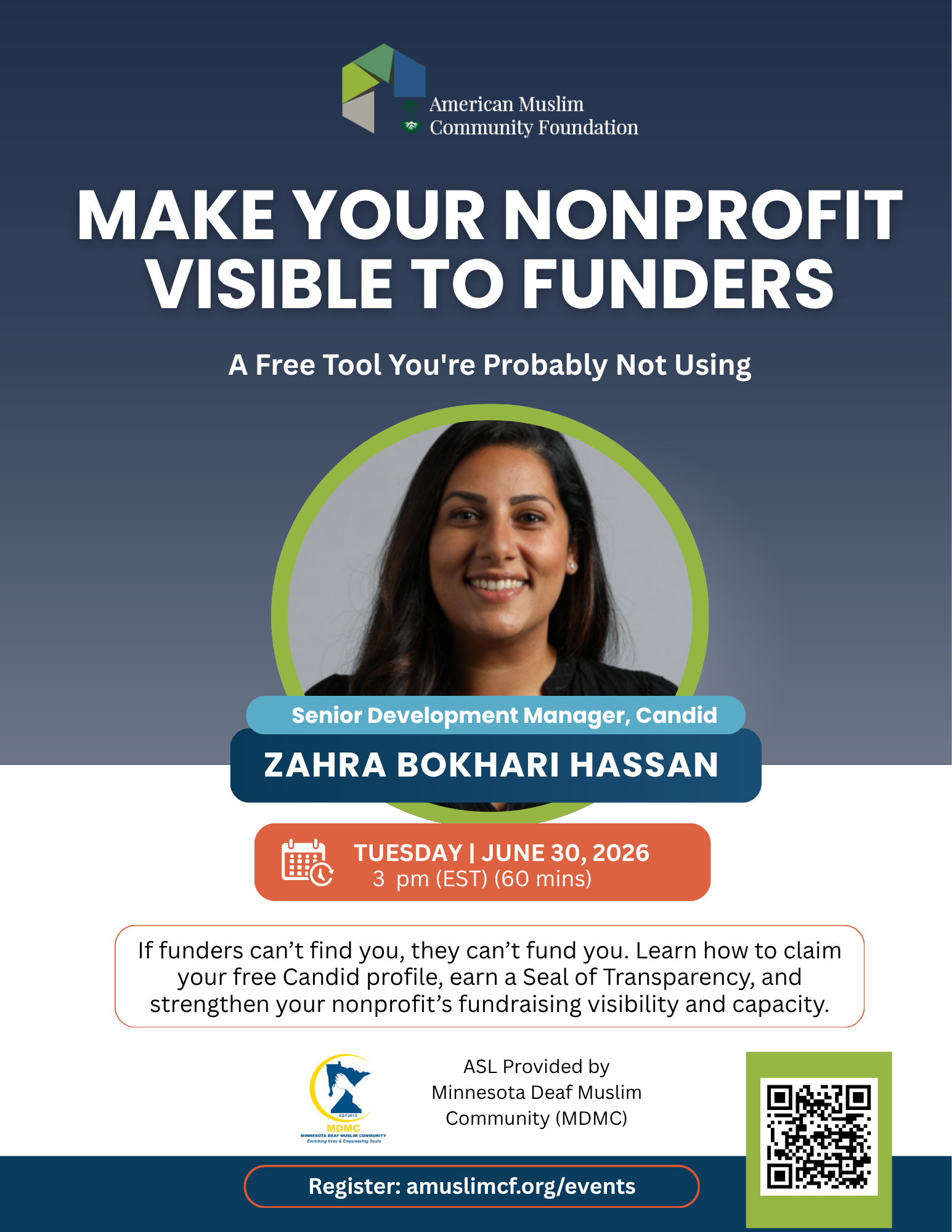 AMCF Webinar: Make Your Nonprofit Visible to Funders – June 30, 2026